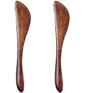 GANPUB 2 Pcs Mini Butter Spatula,Wooden Butter Knives Cheese Spreader Jam Knives Cake Knives for ...