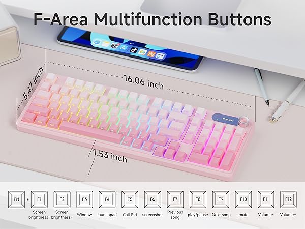 pink gaming keyboard light up keyboard wireless keyboard for laptop pink office