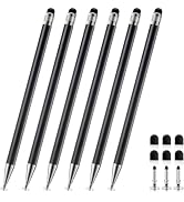 ChaoQ 2-in-1 Stylus Pen for Touchscreen, 6pcs High Sensitivity and Precision Stylus Pens for iPad...