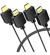 FOINNEX 4K HDMI Cable 6.6ft, 2 Packs High Speed 18Gbps HDMI 2.0 Cable, Support HDR, 3D, 2160P, 10...