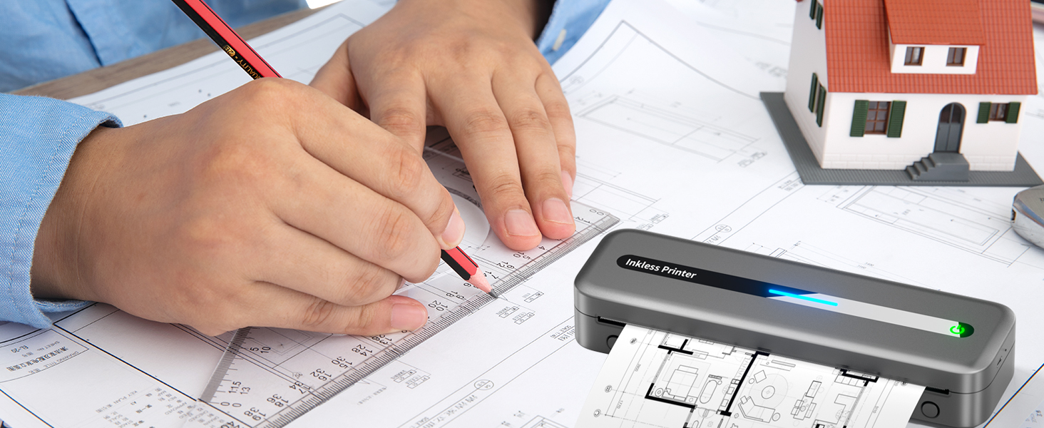 Wireless Inkless Thermal Printer,