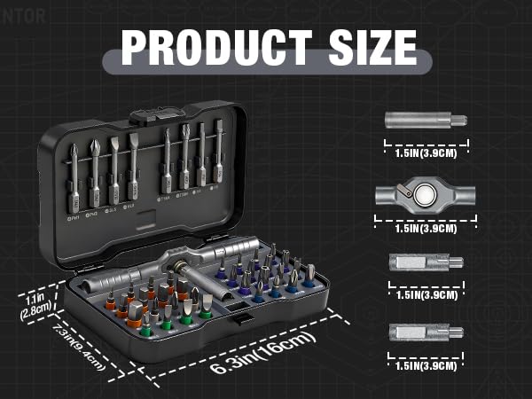 24 in 1 magnetic ratchet screwdriver set