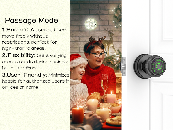 Smart door knob for bedroom