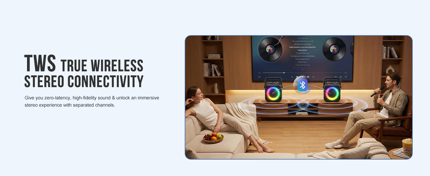 Karaoke Machine Mini Karaoke Machine Portable Bluetooth Speaker Karaoke Machine for Adults TWS