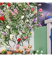 Warmtree Realistic Miniature Vines Artificial Vines Artificial Rose Vines Flower Vines Decoration...