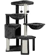Xin Three Layer Cat Tree with Cat Condo and Two Hammocks,Darkgray …