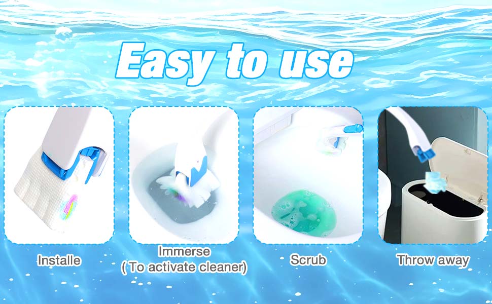 toilet scrubber pads eas to use