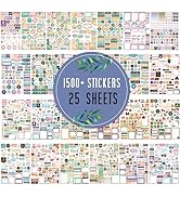 Planner Stickers - Monthly Planner Stickers and Accessories 25 Pages 1500+ Stunning Functional an...