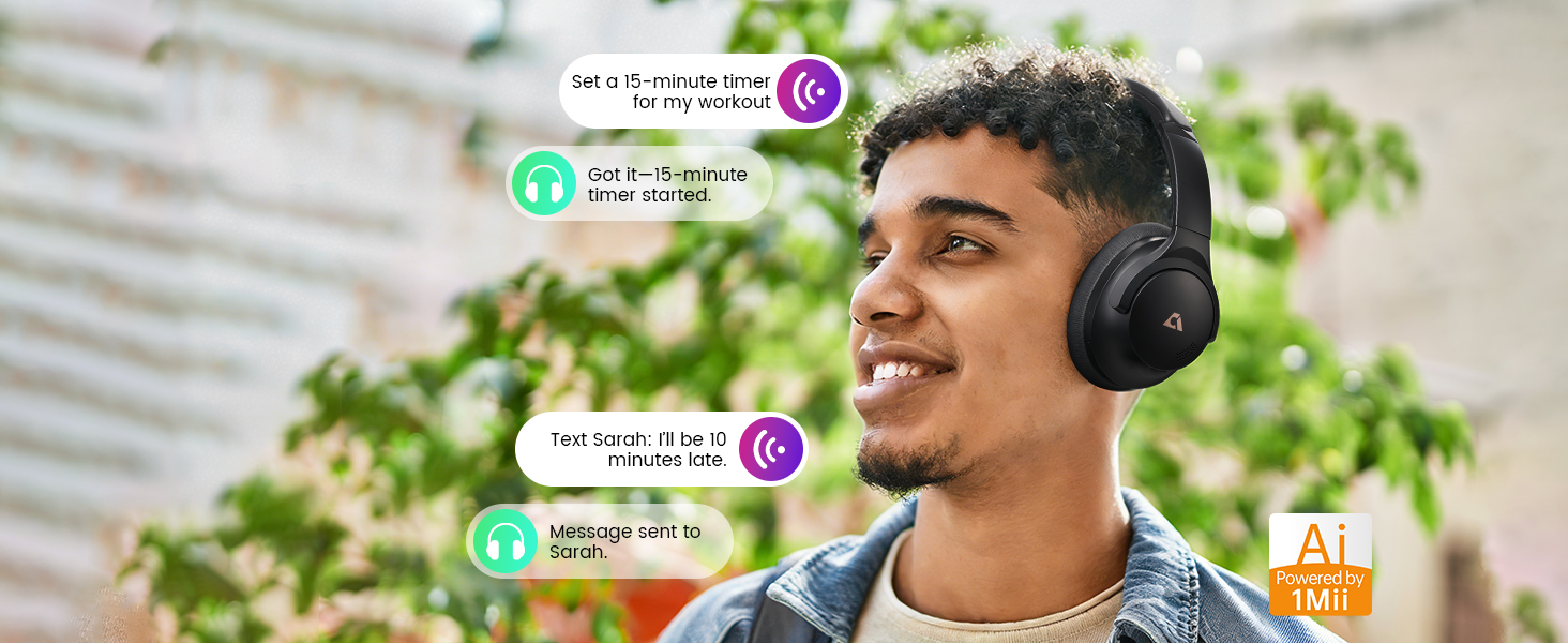 1Mii Y8+ Hybrid Noise Cancelling Headphones Bluetooth 6.0, Wireless LDAC Hi-Res Audio