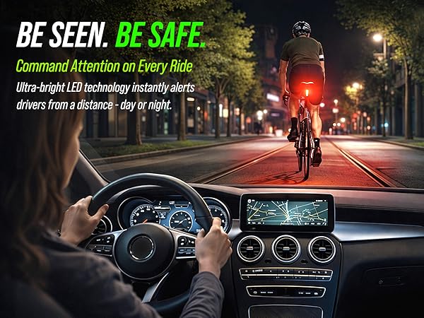 red bike light bicycle rear tail rechargeable safety back led luces bicicleta taillights cycling