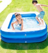 CHICLIST Inflatable Swimming Pool, 79x59x20in, Kiddie Pools Family Swim Center for Kids Inflatabl...