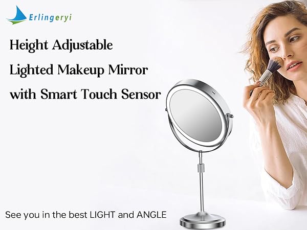 Height Adjustable Makeup Mirror