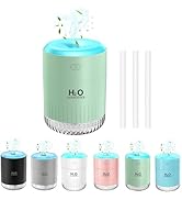 Rechargeable Mini Humidifier, Colorful Cool Mist Humidifier with 7 Color Light, Small Personal De...