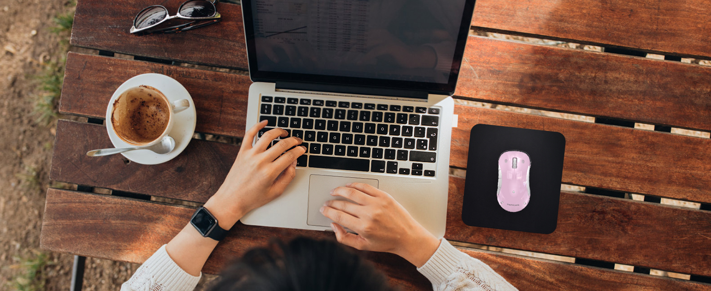 LED wireless mouse pink