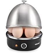 VOBAGA Electric Egg Cooker, Rapid Egg Boiler with Auto Shut Off for Soft, Medium, Hard Boiled, Po...