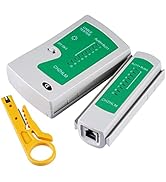 CHZHLM Updated Network Cable Tester LAN Cable Test Support POE Network Cable Tool for RJ45/RJ11/R...