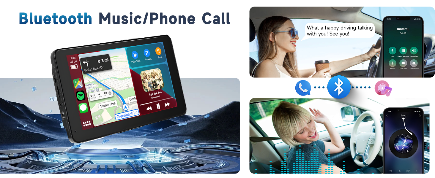 Wireless Car Stereo Compatable with Apple CarPlay and Android Auto