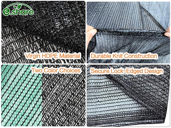 virgin hdpe material durable knit construction two color choices secure lock-edged design