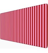 ohisxiacy Pink Red Striped Desk Mat Cute Pastel XXL Large Gaming Mouse Pad Desk Pad Kawaii Aesthe...