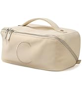 EACHY Personalized Makeup Bag, Travel Cosmetic Bags for Women with Zipper &amp; Handle, Christmas or ...