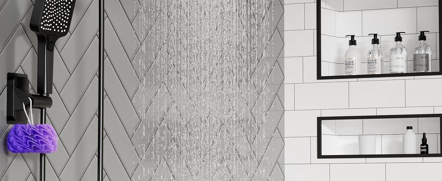 rainfall shower head with handheld