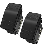 Joinfworld Boat Rocker Switch 12V 20A SPST ON Off Toggle Switch 2 Pin Rocker Switch 12 Volt Boat ...