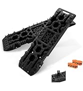 FieryRed Traction Boards Offroad, Recovery Boards with Jack Lift Base, 2Pcs Traction Mat Recovery...