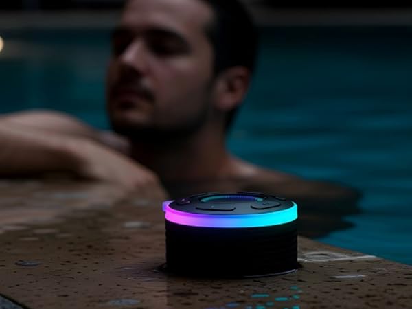 Bluetooth Portable Shower Speaker with Led Light