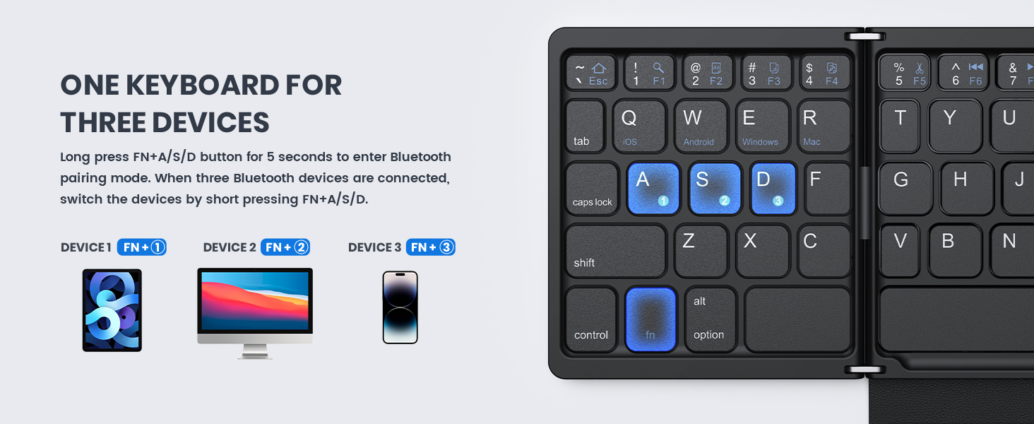 foldable bluetooth keyboard with touchpad