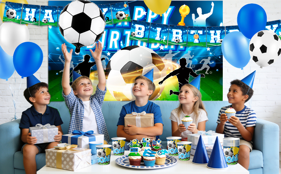 soccer party decorations