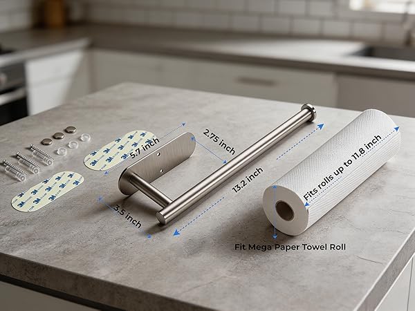 adhesive paper towel holder wall mount