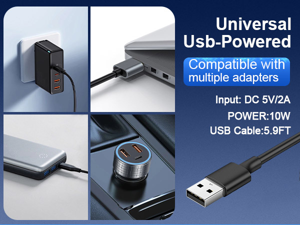 DICMKY Dual Head Gooseneck Car Cooling Fans for Back Seat for Kids