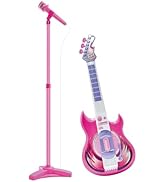 Contixo TG4 Musical Guitar and Microphone Set for Kids, Guitar Toys Starter Kit with Adjustable H...
