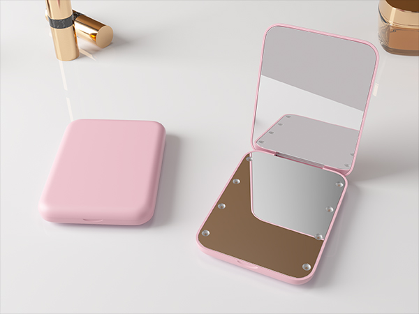 Pink compact mirror