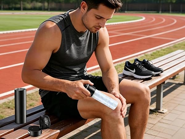 Portable Fan &amp;amp;amp; Ice Therapy Cup
