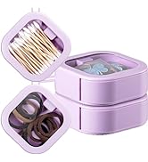 ESEHGS 2pcs Hair Tie Organizer,Portable Travel Qtip Holder,Bathroom Storage Organizer Qtip Dispen...