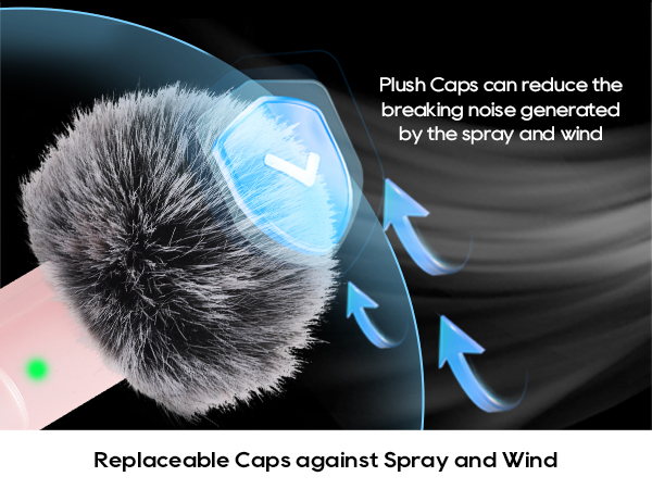 Replaceable Caps against Spray and Wind bluetooth microphone for iphone clip on microphone