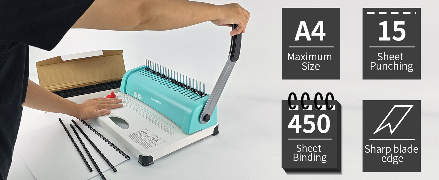 Punch Comb Binder Machines for Letter Size A5/A4