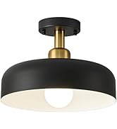 Bwxcie Modern Semi Flush Mount Ceiling Light,Mid Century Hallway Ceiling Light Fixture,E26 Cerami...