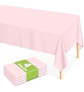 Pink Plastic Table Cloth
