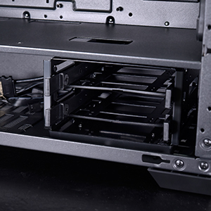 The HDD drive bay on the bottom