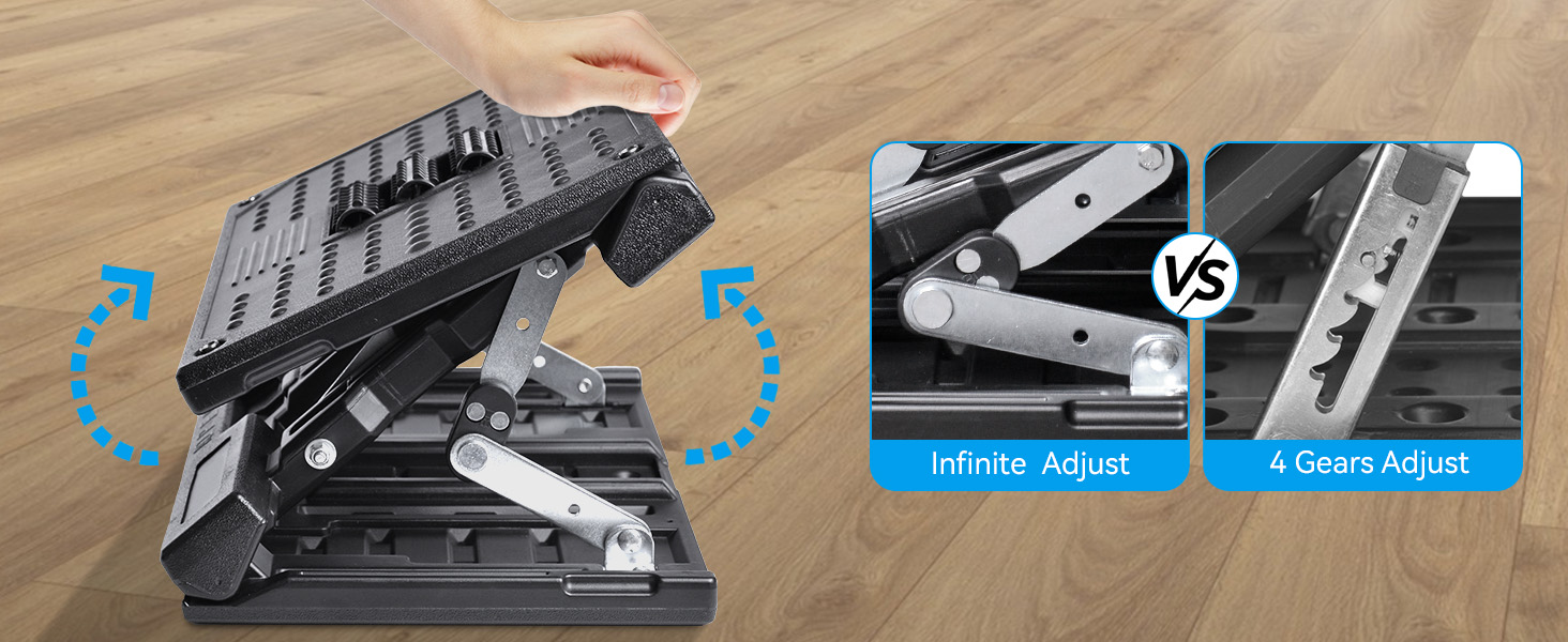 Adjustable in multiple angles and heights