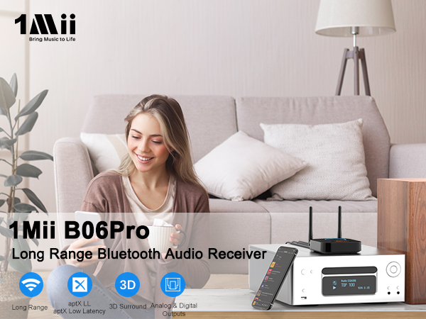 B06Pro Bluetooth Receiver for Home Stereo