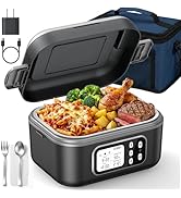 PARIS RHÔNE Cordless Electric Lunch Box for Adults, Heated Lunch Box Battery Powered with Automat...