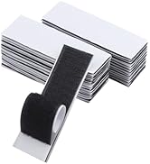 GAUENEEN 60 Sets Hook and Loop Strips with Adhesive, Nylon Strips with Adhesive for Home or Offic...
