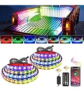 Nilight Truck Bed Light Strip RGB-IC LED Bar for Pickup Multi Dream Color DIY Music Synchronous w...