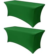 Obstal 6ft Stretch Spandex Table Cover for Standard Folding Tables - Universal Rectangular Fitted...