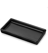 Luxspire Bathroom Vanity Tray, Mini Soap Dispenser Tray Small Ceramic Perfume Tray Jewelry Dish T...
