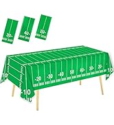 Oigco 3 Packs Party Football Tablecloth(54"x 108"), Football Theme Party Plastic Touchdown Table ...