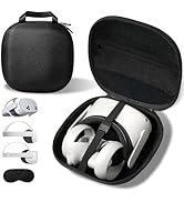 sarlar Compact Hard Carrying Case and Bulid-in Lens Protector Cover Compatible with Meta Quest 3S...